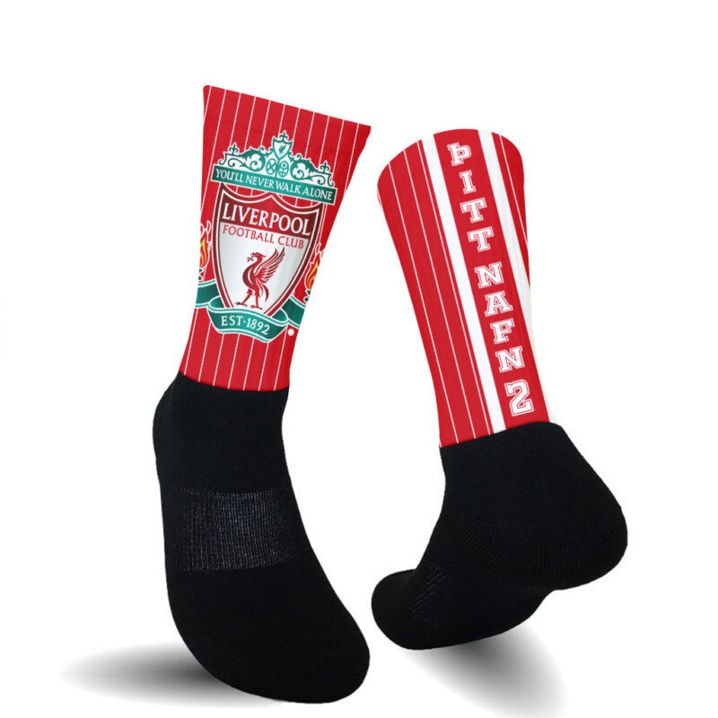Svartir Liverpool Sokkar með nafni