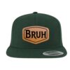 Klassísk snapback derhúfa með leðurpatch fyrir texta eða lógó