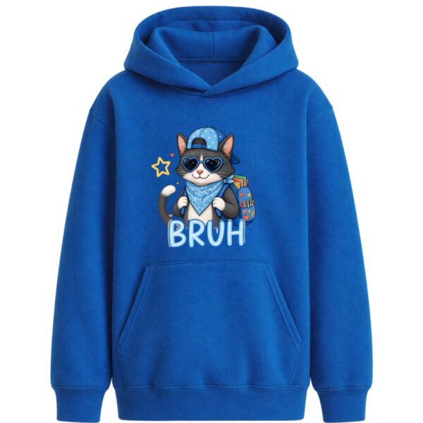 Skólapeysa BRUH köttur með hettu