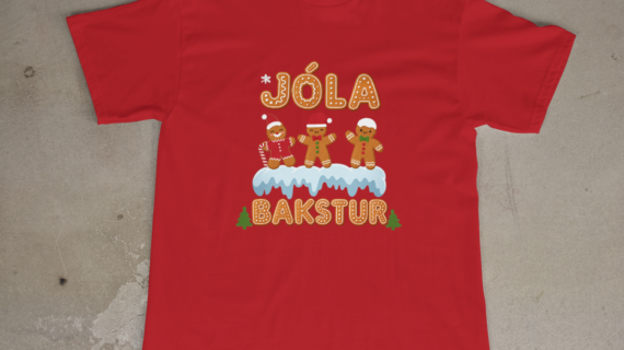 Jólabolur Jóla bakstur – rauður