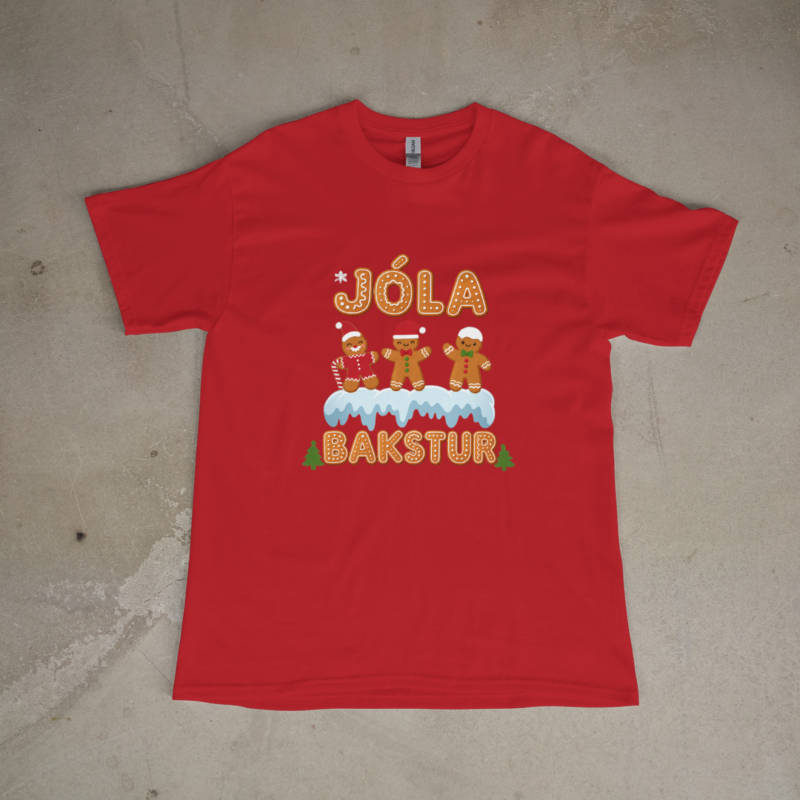 Jólabolur Jóla bakstur – rauður